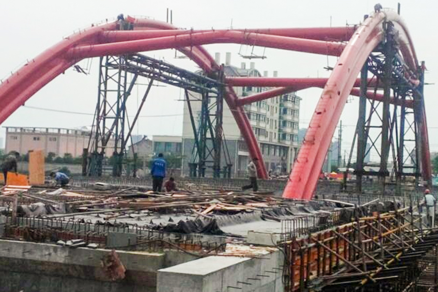 Xinlai-joen ylittävä Tashan Road Bridge, Laian County, Anhuin maakunta